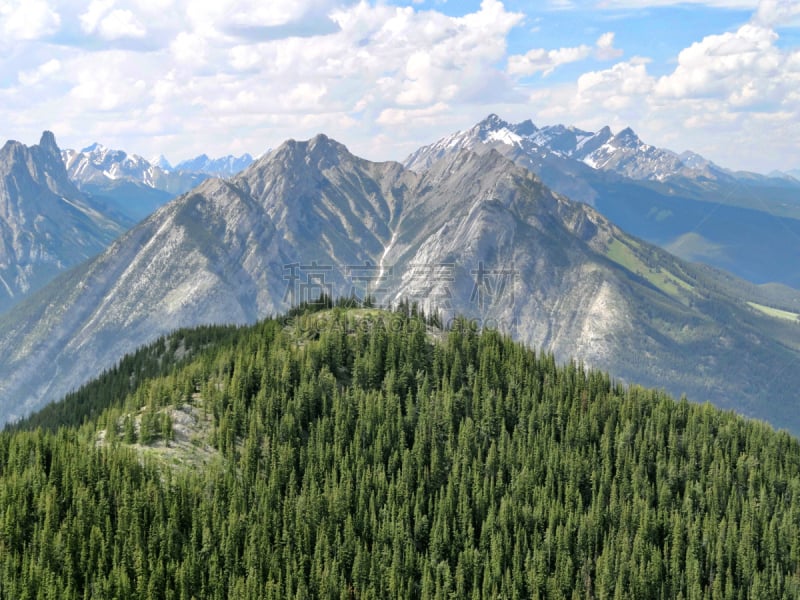 阿尔伯塔省,风景,硫磺山,洛矶山脉,主干路,金字塔湖,梅林湖,蓝湖,湖,精灵岛