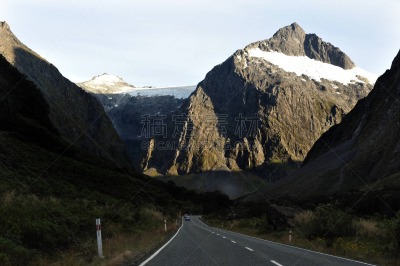 新西兰,峡湾,doubtful sound,milford track,主教法冠,米佛峡湾,国家公园,水平画幅,雪,瀑布
