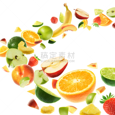 水果,丰富,无人,巨大的,桃,熟的,方形画幅,橙子,香蕉,酸橙