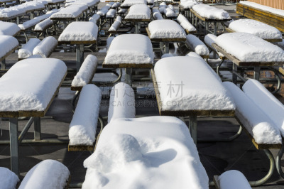 桌子,雪,有包装的,椅子,自然,化学元素周期表,长椅,寒冷,边框,水平画幅