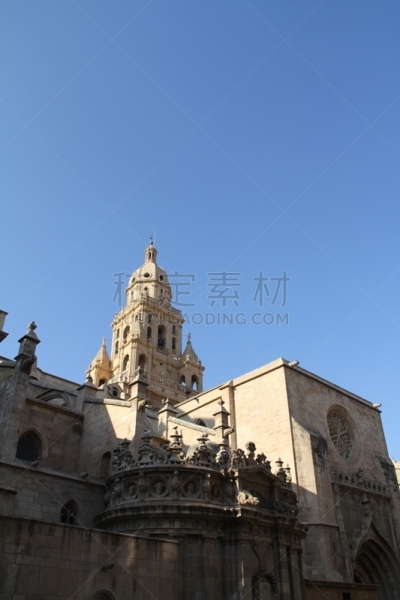 穆尔西亚,无人,垂直画幅,图像,巴洛克风格,文艺复兴,钟楼,西班牙,摄影