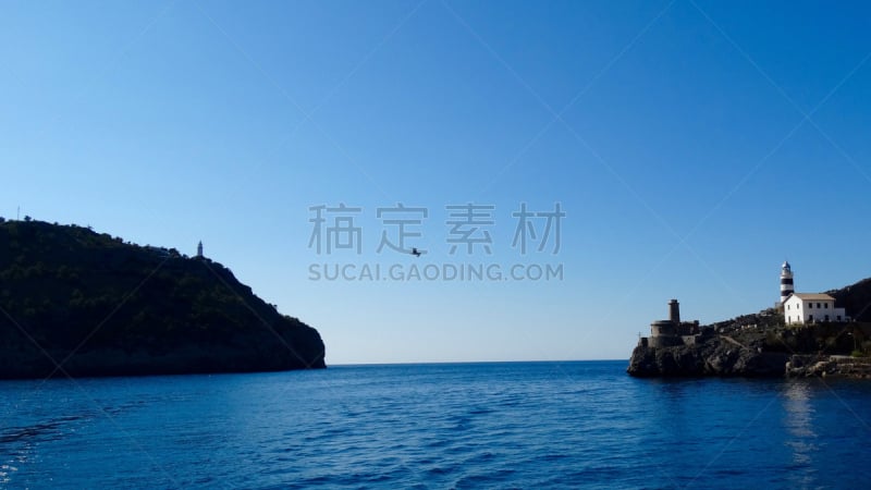 puerto de soller,海湾,水平画幅,无人,海港,全景,海岸地形,建筑外部,户外,灯塔楼