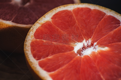 粉柚,水平画幅,绿色,橙色,水果,无人,维生素,特写,红色,成分
