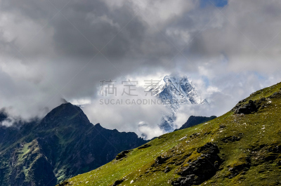 地形,自然美,印度,喜马偕尔邦,美,水平画幅,绿色,山,西姆拉,雪