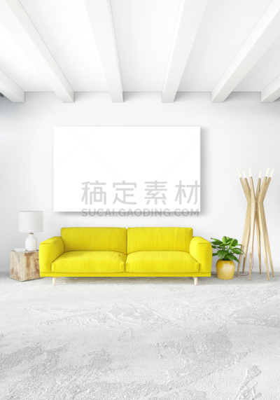 绘画插图,高雅,卧室,三维图形,沙发,木制,银色,极简构图,白色,室内设计师