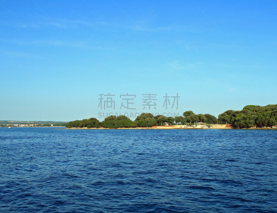 布里俄尼群岛,伊斯特拉,自然,水,松树,旅游目的地,水平画幅,无人,水平线,夏天