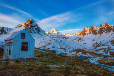 小屋,水,天空,水平画幅,山,帕玛庄园,雪,中南阿拉斯加,旅行者,夏天