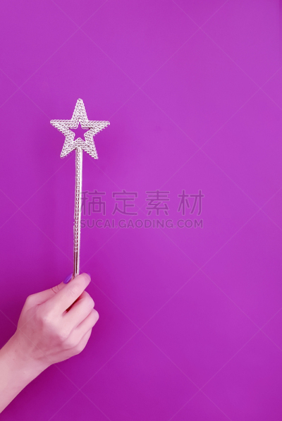 拿着,修指甲,女性,手,彩色背景,星形,贺卡,部分,钉子,一个物体
