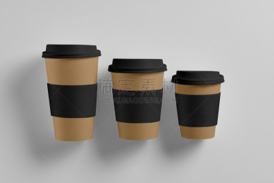 咖啡杯,白色背景,盖子,手艺,黑色,标签,分离着色,热,瓶盖,比例