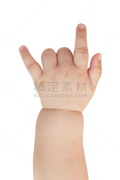 手,婴儿,白色背景,垂直画幅,小的,符号,拇指,抽象,人
