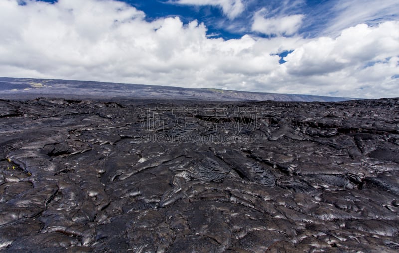 几劳亚活火山,火山地形,山,毛伊岛,夏威夷大岛,熔岩,天空,水平画幅,户外,自然公园