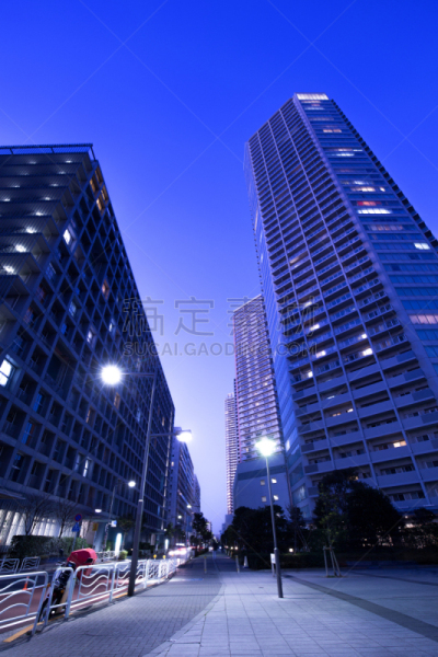 曙暮光,塔,街道,豪宅,夜晚,公寓,东京,房屋,垂直画幅,温馨家园