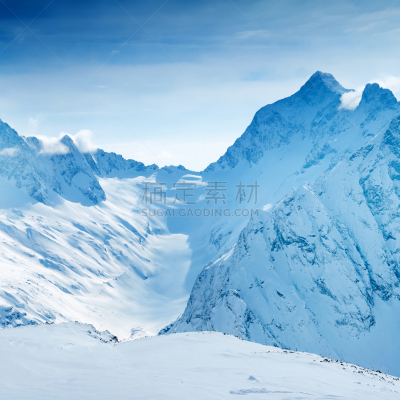 高加索山脉,山,地形,自然美,有包装的,雪山,永冻层,山顶,雪,陡峭