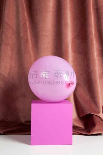 气球,色彩鲜艳,粉色,天鹅绒,立方体,垂直画幅,美,波普风,形状,无人
