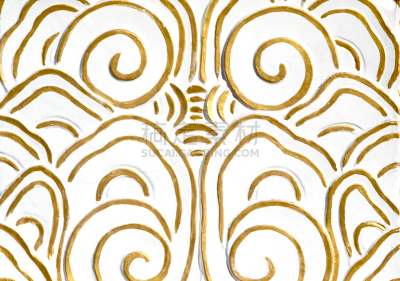 远古的,黄金,白色背景,装饰品,白灰泥,古董,檐口,art deco风格,艺术,水平画幅