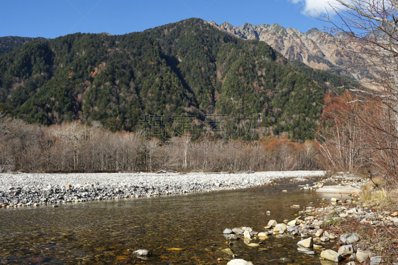 河流,背景,透明,日本阿尔卑斯山脉,水晶,上高地国家公园,水,地形,山,自然美