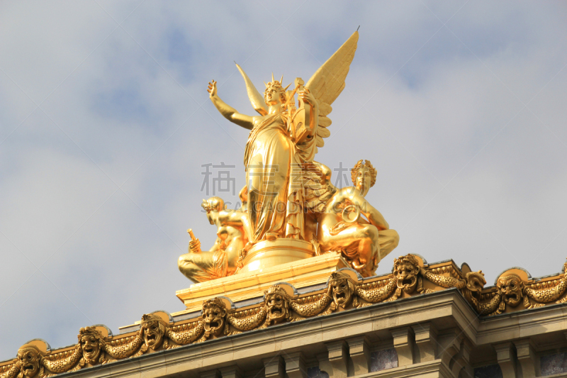 巴黎歌剧院,雕像,黄金,巴黎,国际著名景点,国内著名景点,城市生活,华丽的,美术工艺,法国