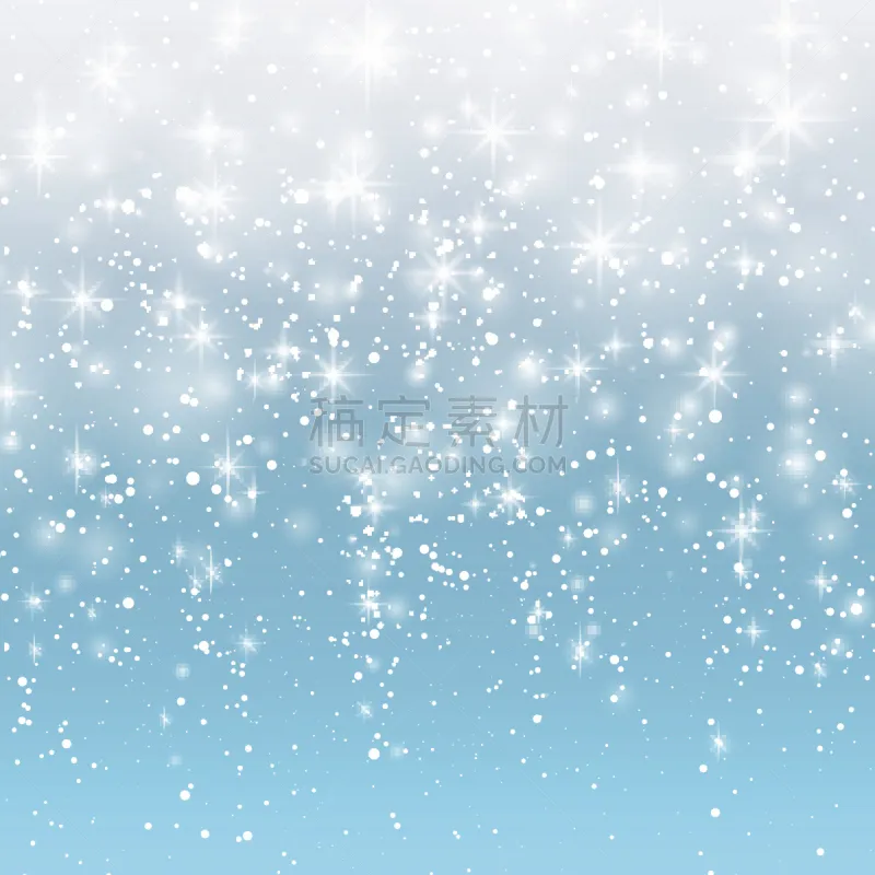 雪花 矢量 绘画插图 白色 抽象 背景 蓝色背景 下雪 闪亮图片素材下载 稿定素材