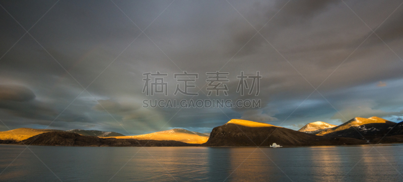 巴芬岛,自然,水,野生动物,水平画幅,云,地形,雪,无人,全景
