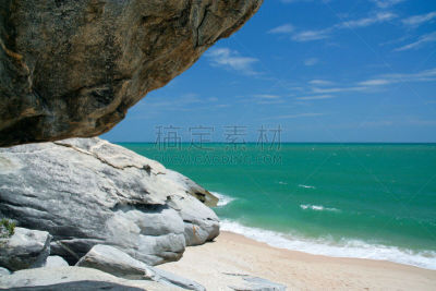 海滩,留白,水平画幅,沙子,夏天,户外,泰国,安提瓜和巴布达,彩色图片,热带气候