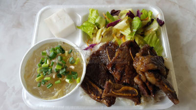 盘子,鸡肉,米,韩国烤肉,盒装午餐,餐具,美国,胡萝卜,水平画幅,无人