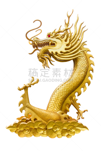 龙,背景分离,分离着色,白色,刺刀,黄金,金色,垂直画幅,灵性,艺术