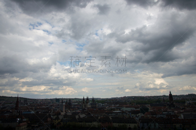 Panoramic view of Würzburg, in South Germany