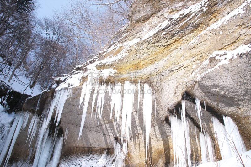 风景,冻结的,水,天空,留白,沟壑,水平画幅,雪,无人,户外