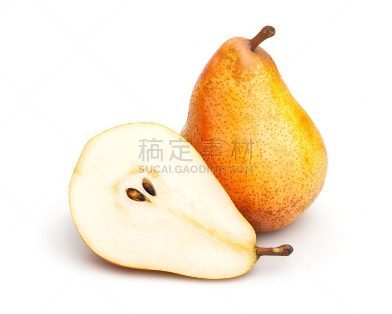 梨,水平画幅,素食,无人,生食,组物体,特写,两个物体,anjou pear,白色