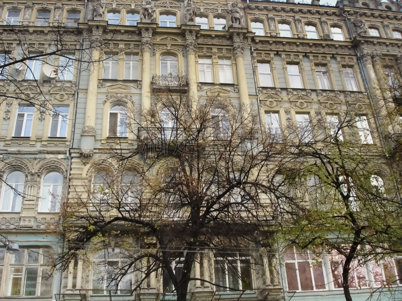 Kiev, Ukraine - October 10th, 2008: Old building in the neo-renaissance (Renaissance Revival) style. Built in 1901