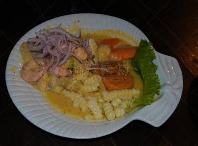 传统,秘鲁,盘子,生鱼,蔬菜,清新,食品,酸橘汁咸鱼,椒类食物,柠檬