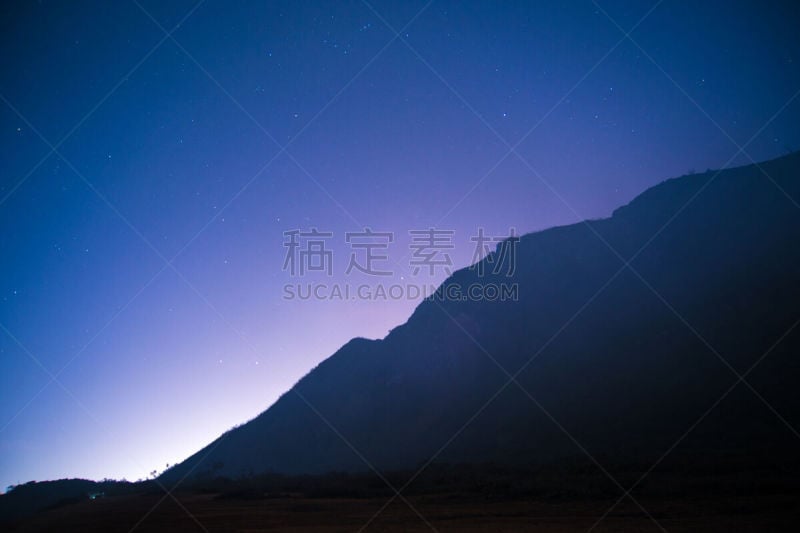 夜晚,山,星星,仙后座,自然,天空,太空,起源,水平画幅,纹理效果