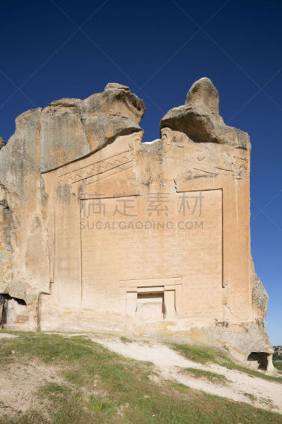 埃斯基谢希尔,纪念碑,垂尖圆锥帽,赫梯文明,垂直画幅,修道院,岩石,安纳托利亚,建筑,无人