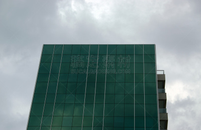 建筑业,绿色,蓝色,抽象,玻璃,背景,接力赛,多云,反射