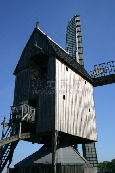 风车,德国,代特莫尔特,传统风车,垂直画幅,建筑物门,彩色图片,无人