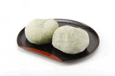 年糕,艾蒿,日式草饼,水平画幅,绿色,无人,赤豆,小吃,甜点心,日本点心