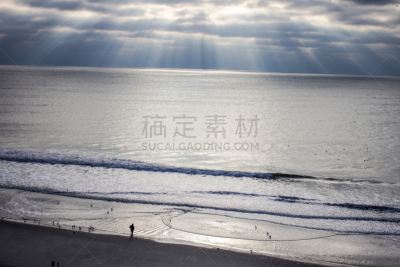 旅行者,大西洋,平衡折角灯,米特海滩,南卡罗来那,水,天空,休闲活动,沙子,早晨