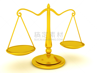 三维图形,陪审员,金色,白色背景,闪亮的,概念,平衡,纯洁