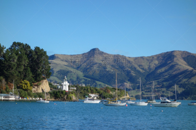 akaroa,海港,海湾,水,新西兰,水平画幅,无人,2015年,水湾,海洋