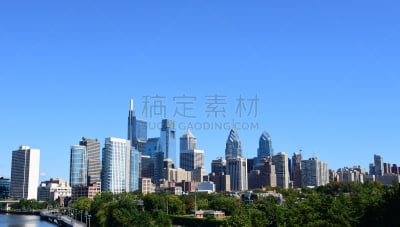 费城,城市天际线,晴朗,白昼,商务,宾夕法尼亚,现代,著名景点,城市扩张