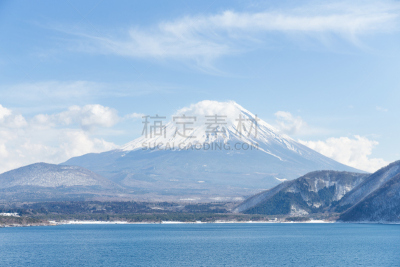 富士山,本栖湖,自然,天空,里山,宁静,非都市风光,水平画幅,地形,雪