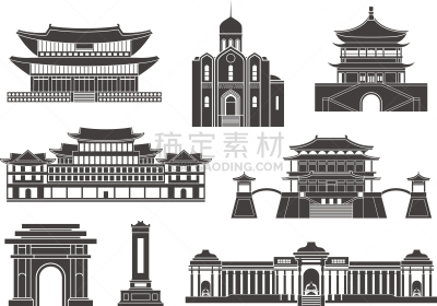 东亚,亚洲,白色背景,建筑体,分离着色,平壤,乌兰巴托,蒙古,白俄罗斯,韩国