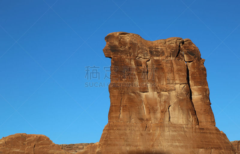 羊石,自然,天空,水平画幅,地形,岩石,无人,蓝色,户外,犹他