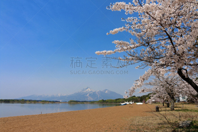 山,水平画幅,无人,日本,福岛县,户外,春天,亚洲,东北片区,万代山