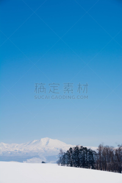 天空,冬天,山,青绿色,贺卡,旭岳火山,雪,深雪,背景,大雪山