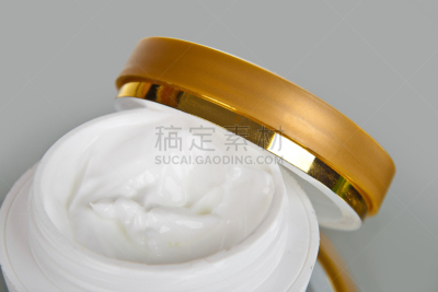 特写,广口瓶,面霜,美,水平画幅,无人,健康保健,化妆用品,润肤露,白色