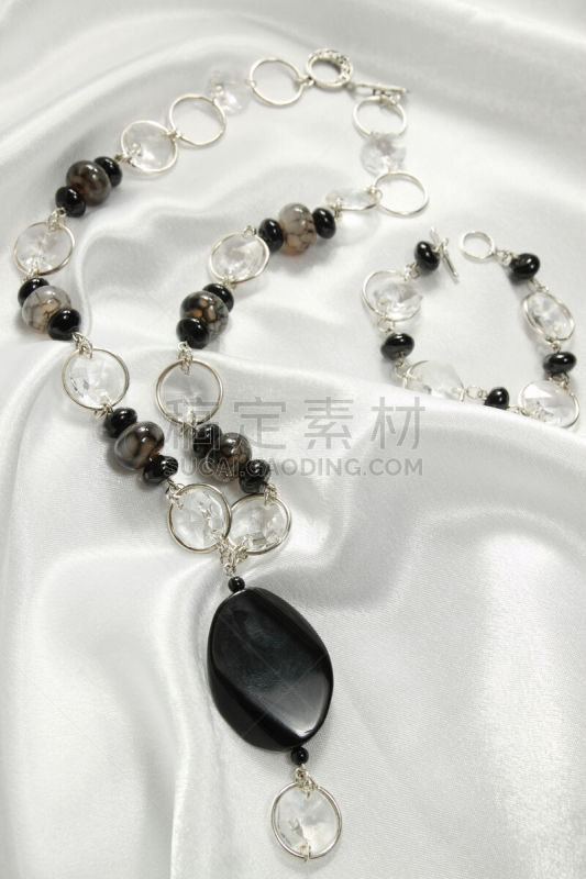手镯,项链,鲍鱼,紫水晶,玛瑙,球体,华贵,女人,风格,鹅卵石