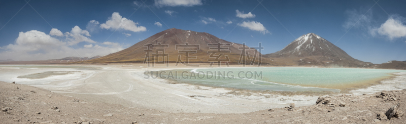 拉格那沃德湖,利坎卡武尔火山,玻利维亚,高处,安地斯山脉,在底端,动物,火山,国家公园,查济