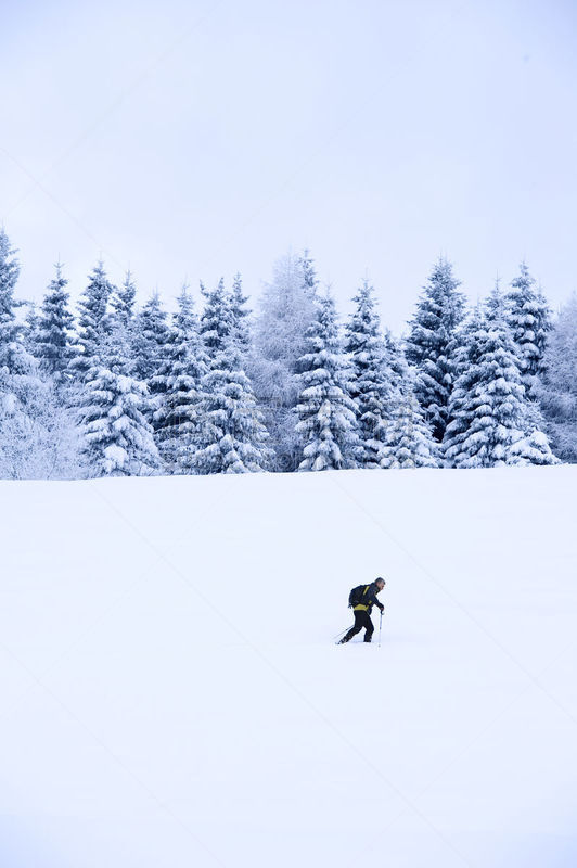 穿雪鞋走路运动,雪鞋,垂直画幅,留白,julian alps,雪,偏远的,户外,运动,彩色图片