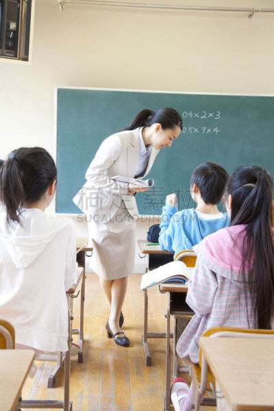 教室,垂直画幅,女人,人,教师,小学,学生,女孩,学习,摄影